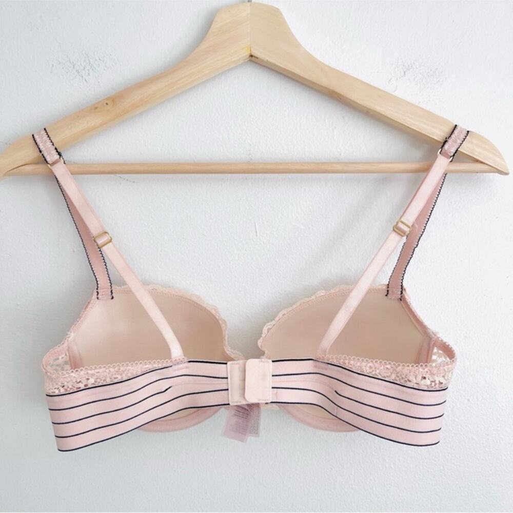 Stella McCartney Floral Lace Underwire Lightly Padded Bra In Pink Size 36C (F) - Picture 2 of 9